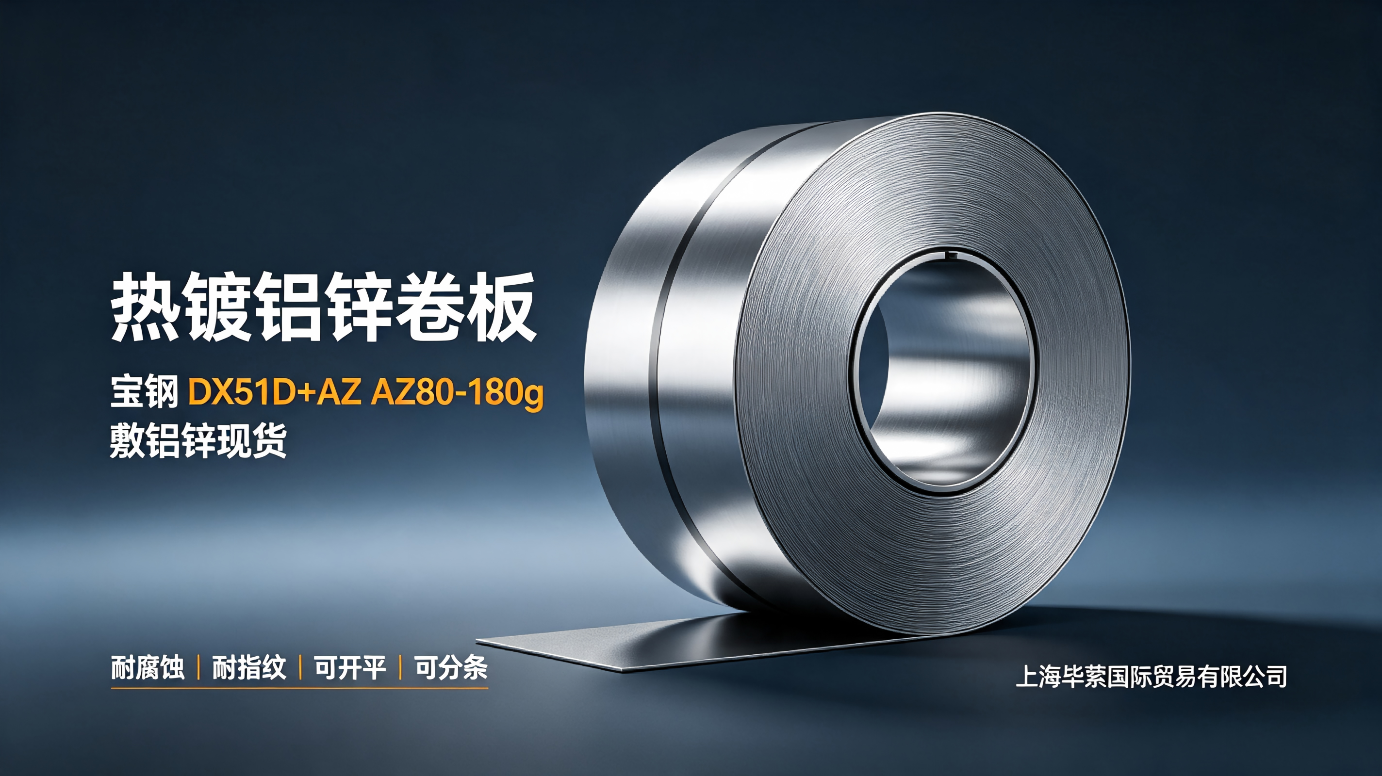 Baosteel AZ180 Aluminum-Zinc Coated Steel Coil DX51D+AZ High-Temperature Resistant Hot-Dip Al-Zinc Oven Equipment Sheet
