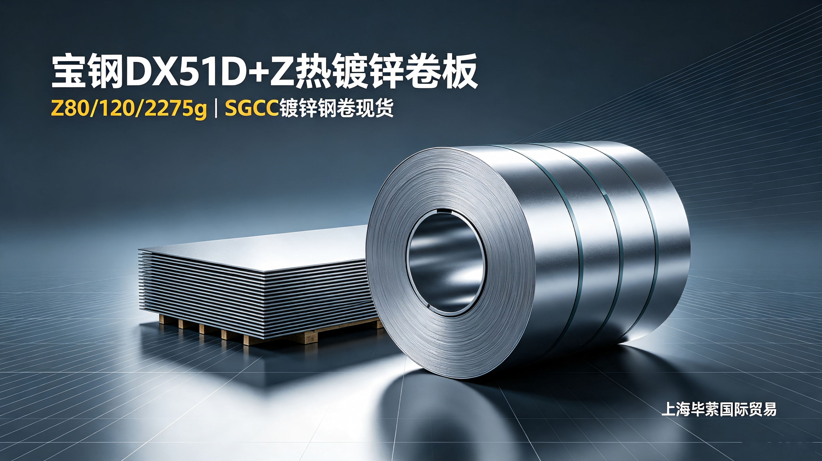 Baosteel DX56D+Z Skin-pass Free Deep Drawing Hot-Dip Galvanized Coil G90 Coating Processable