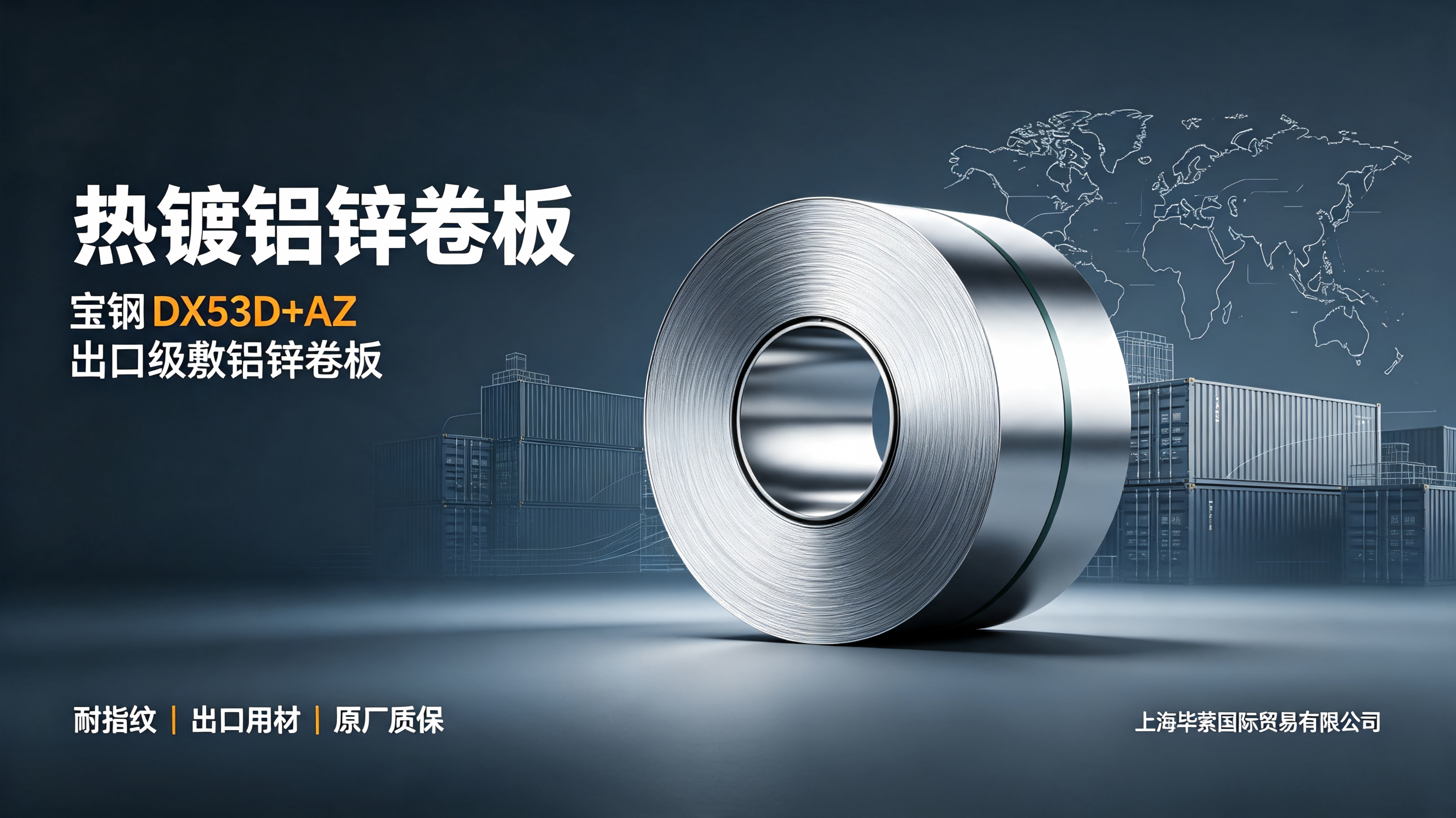 Shanghai-based Aluzinc coil supplier: Biying International Trade. Hot-dipped and foil-coated Aluzinc available for factory delivery.
