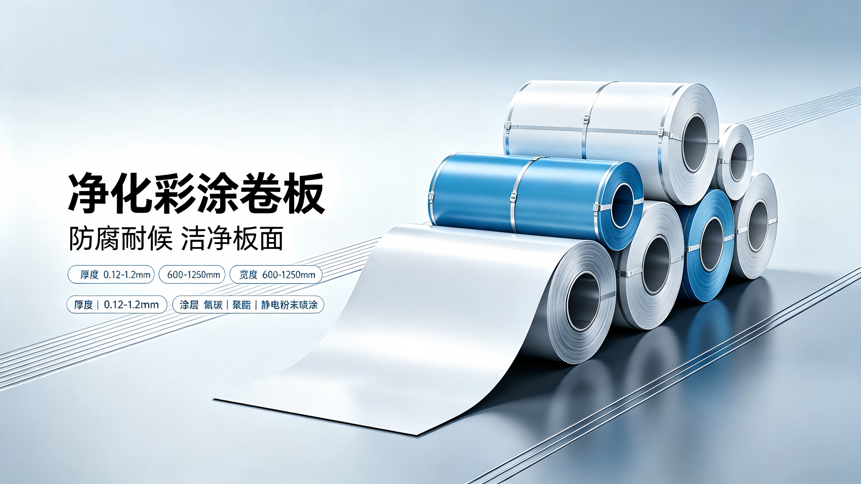 Custom Color Purified Pre-coated Coil, Engineering Sample Matching in Dust-free Workshop, Fluorocarbon and Polyester Powder Coating