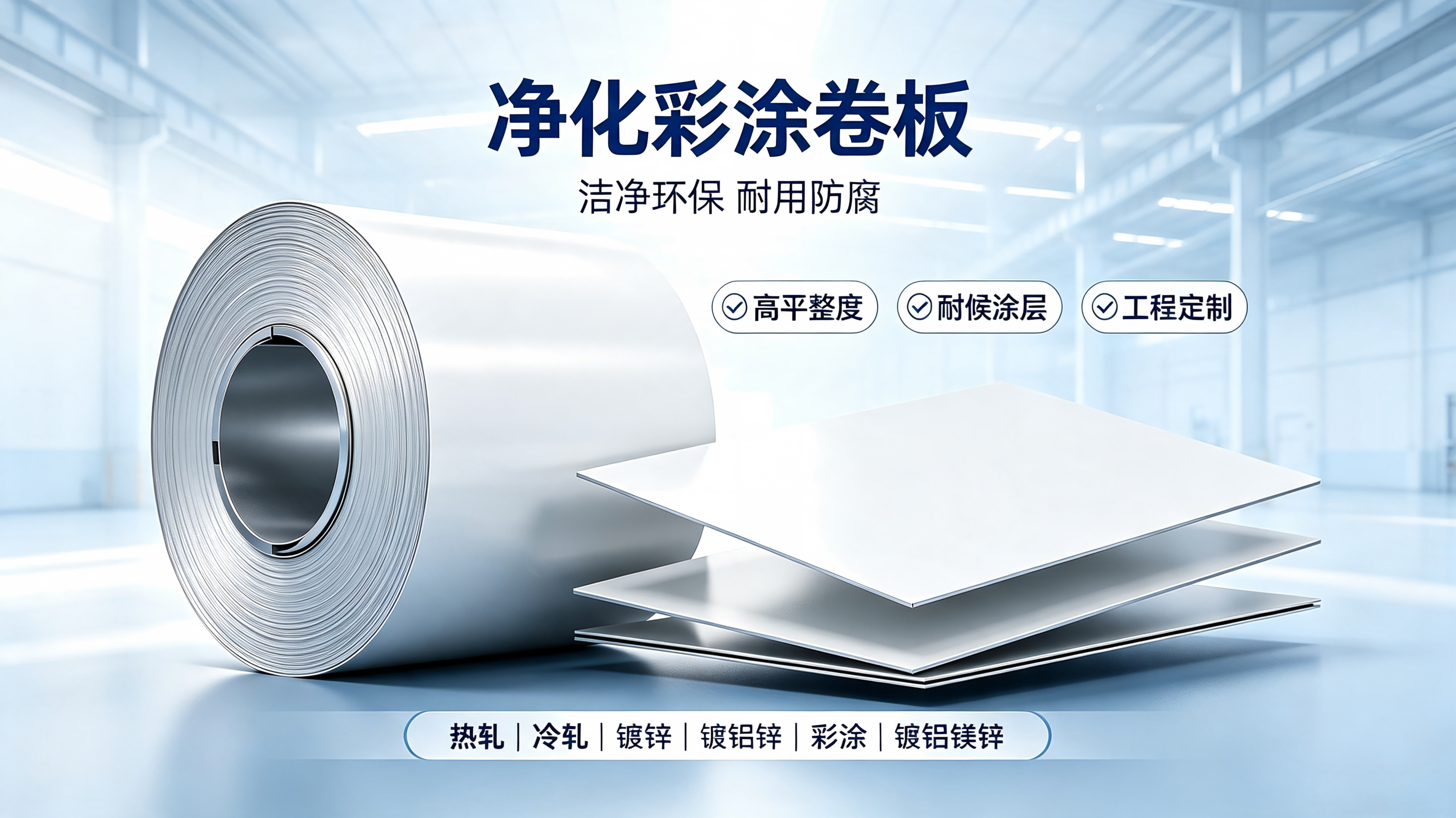 Electrostatic Powder Coated Pre-painted Coil: Eco-Friendly, Zero VOC, Dust-Free Workshop Steel Coil