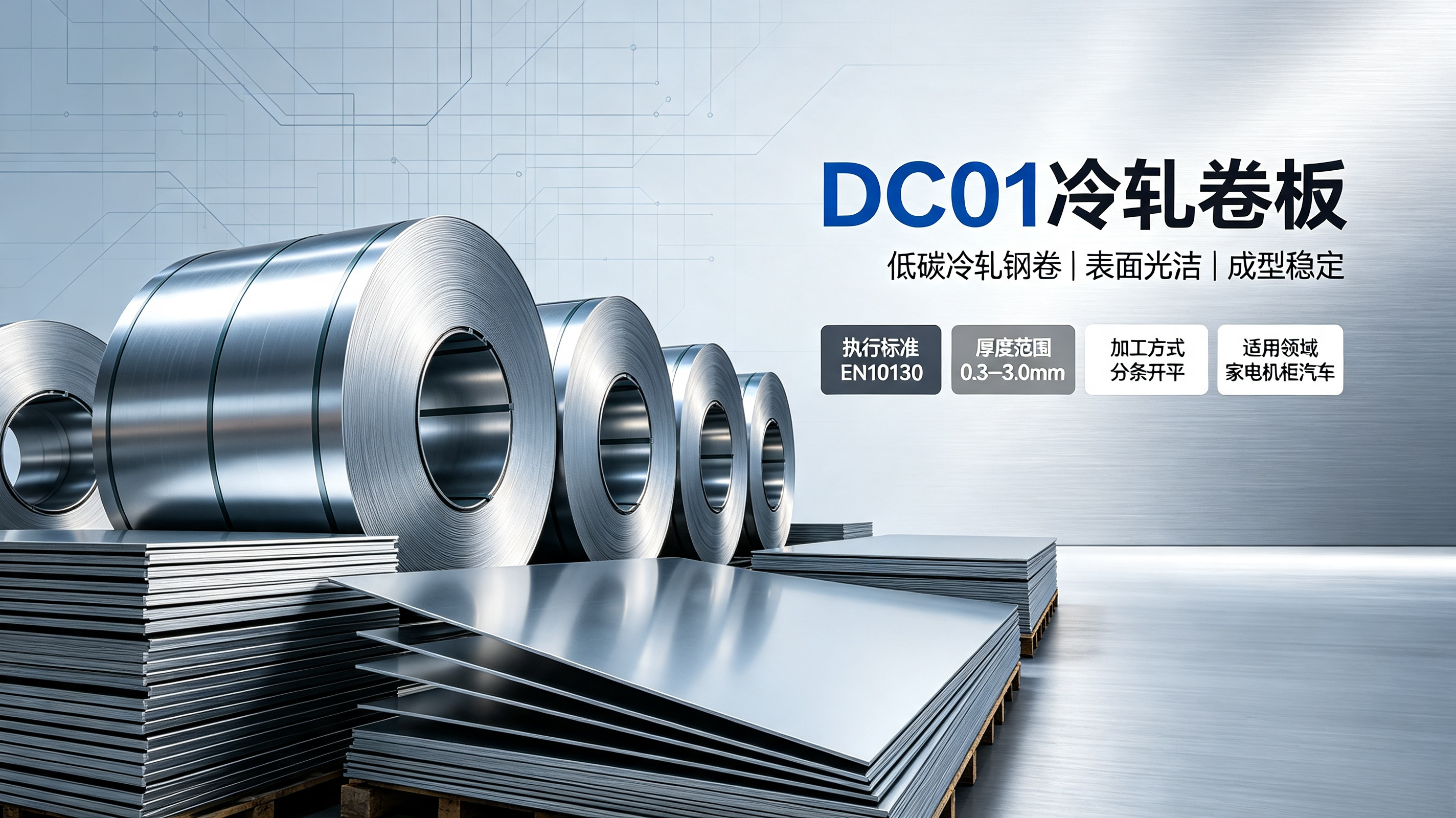 Shanghai Cold-Rolled Steel Coil Spot Stock 0.5|0.6|0.9|1.0|3.0mm SPCC DC01 Cold Coil – Full Size Range Available