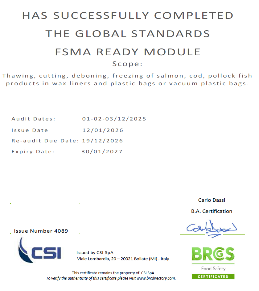 FSMA Ready Module认证