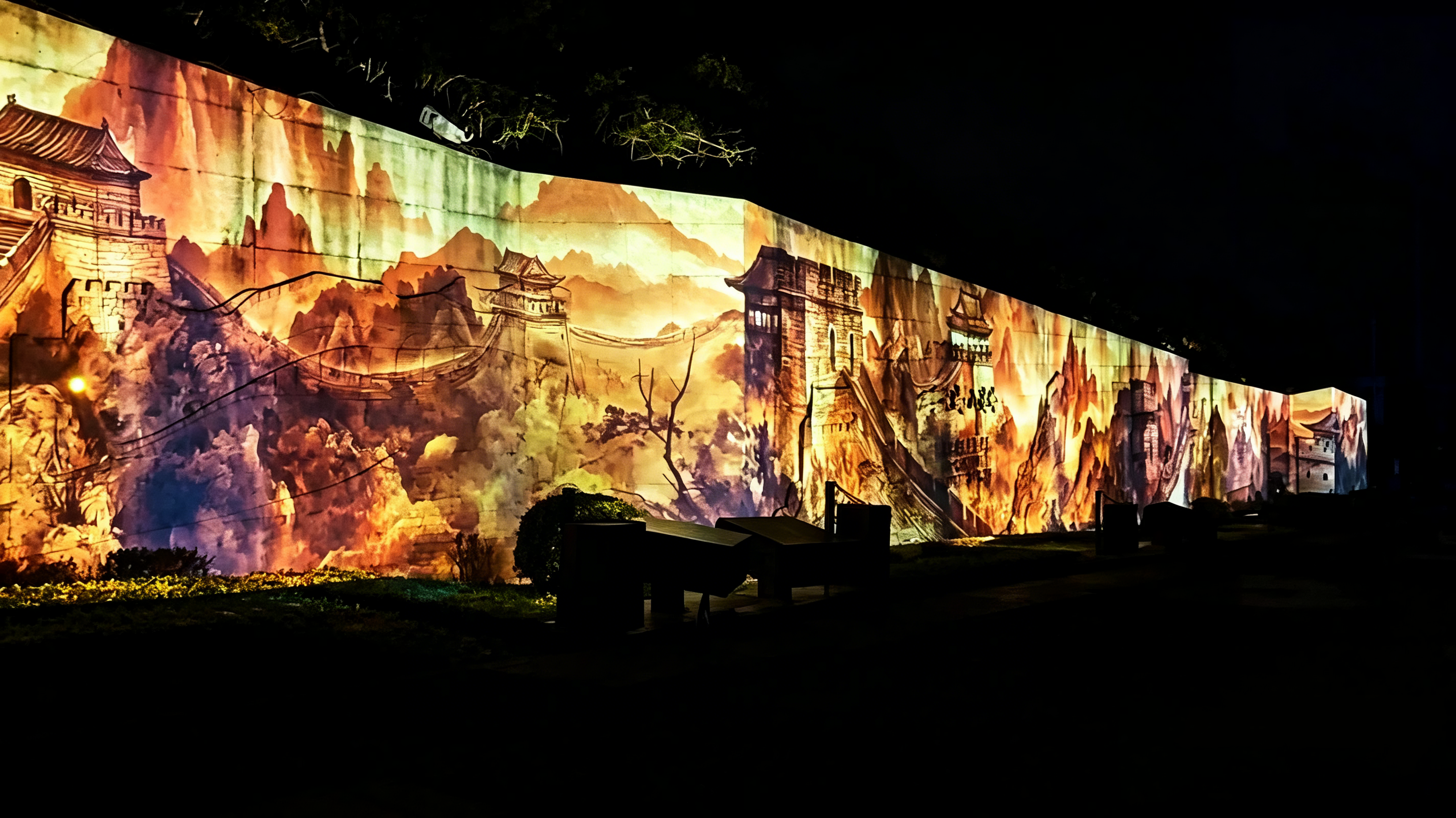 Cultural tourism night light show