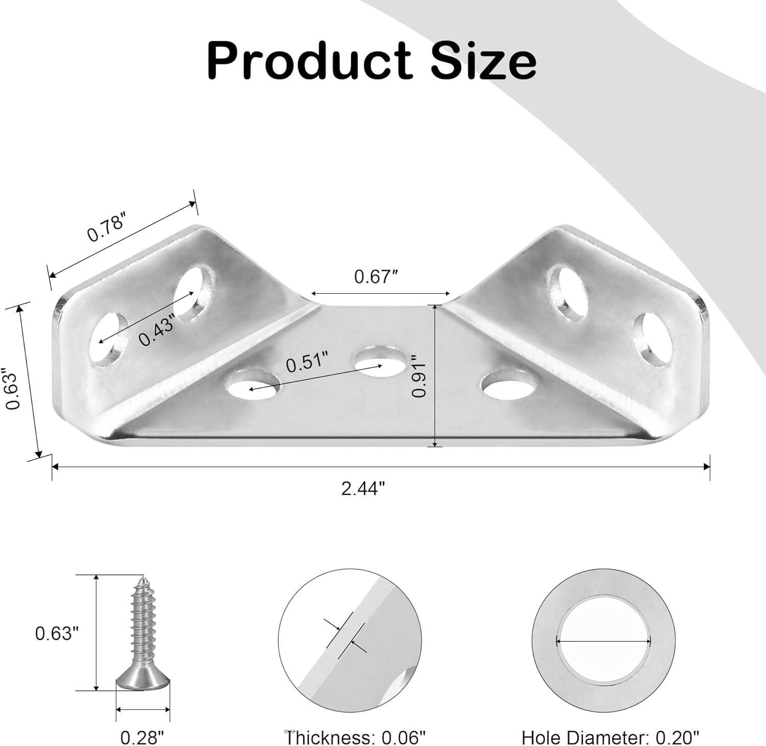 PlusRoc Stainless Steel Corner Brackets thumbnail 2