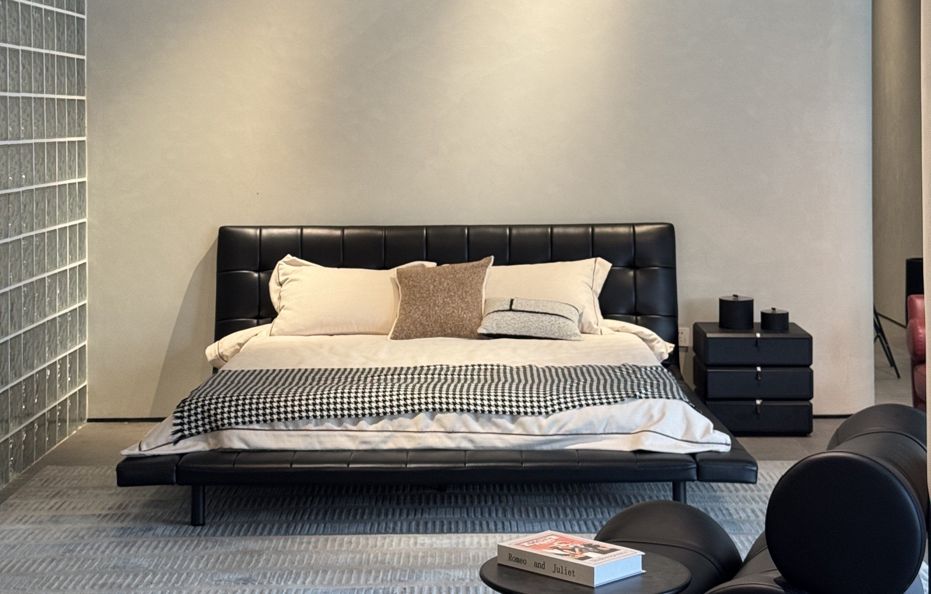 Roseo & Juliet Custom Leather Bed | Italian Luxury Master Bedroom Soft Bed | Brano Furniture