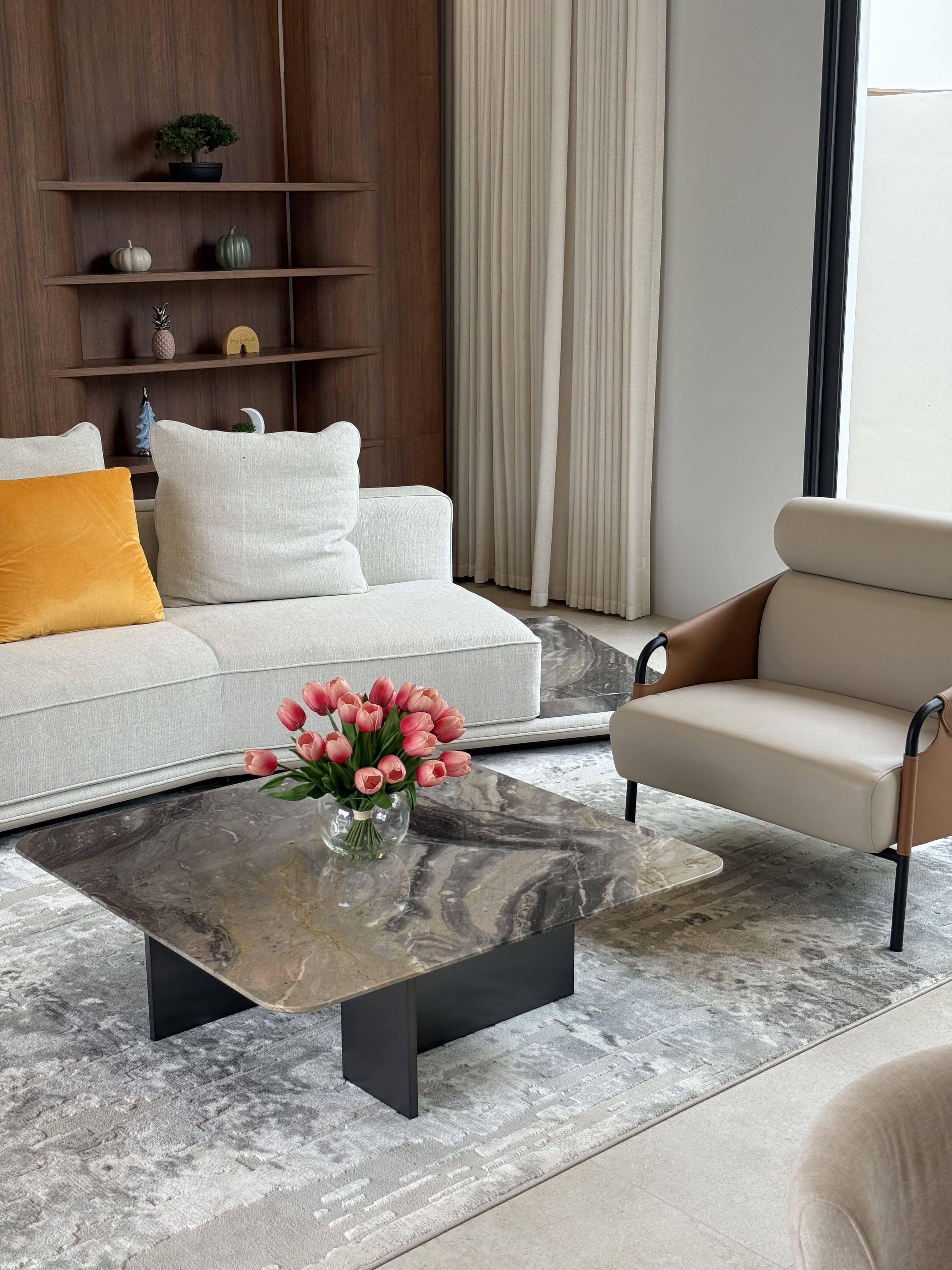 Phuket Bang Tao Villa: Custom Living Room Sofa and Coffee Table - Real Photo