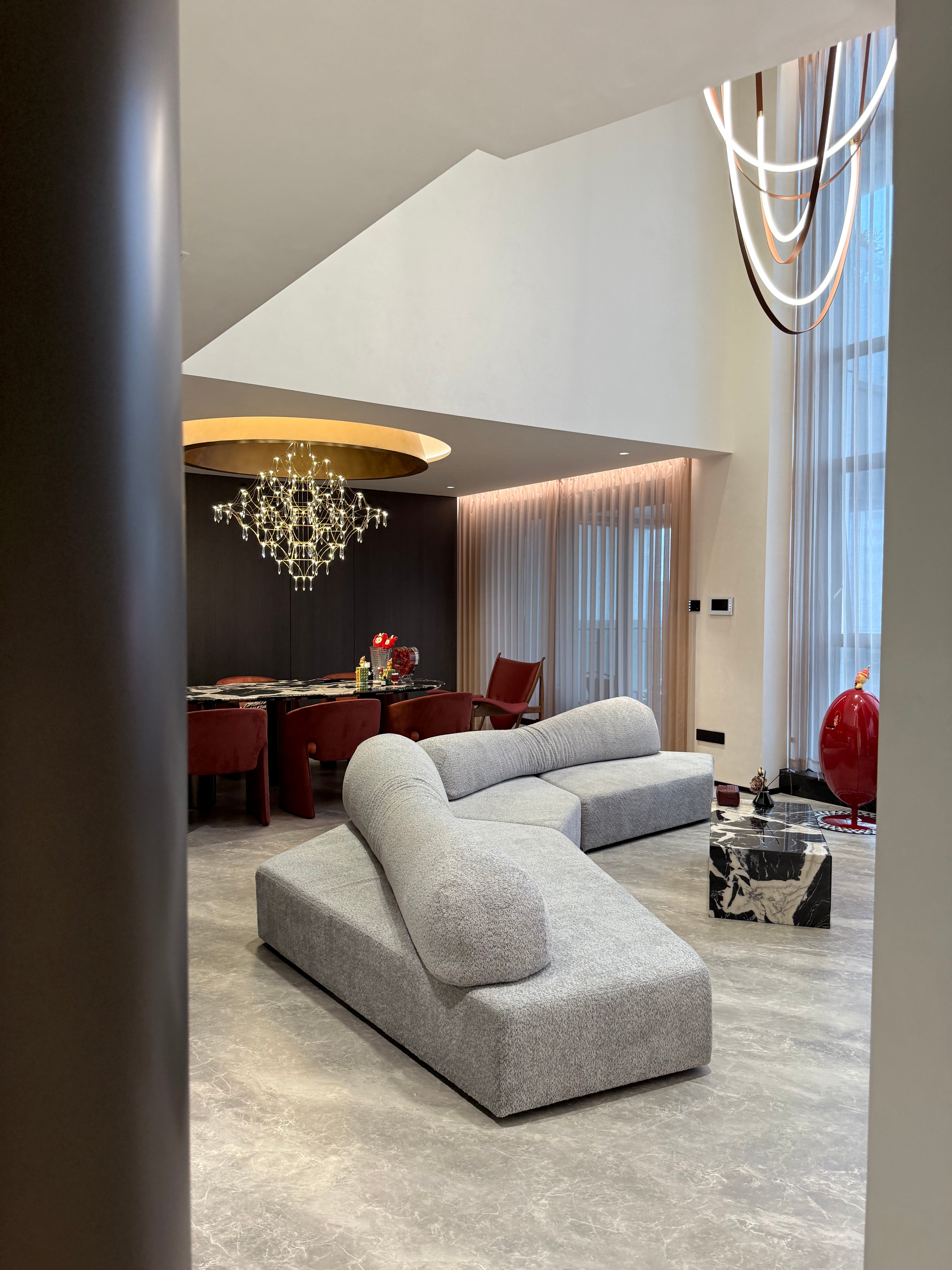 Chengdu Luxury Dining Space | Italian Minimalist Custom Dining Table and Chair Set