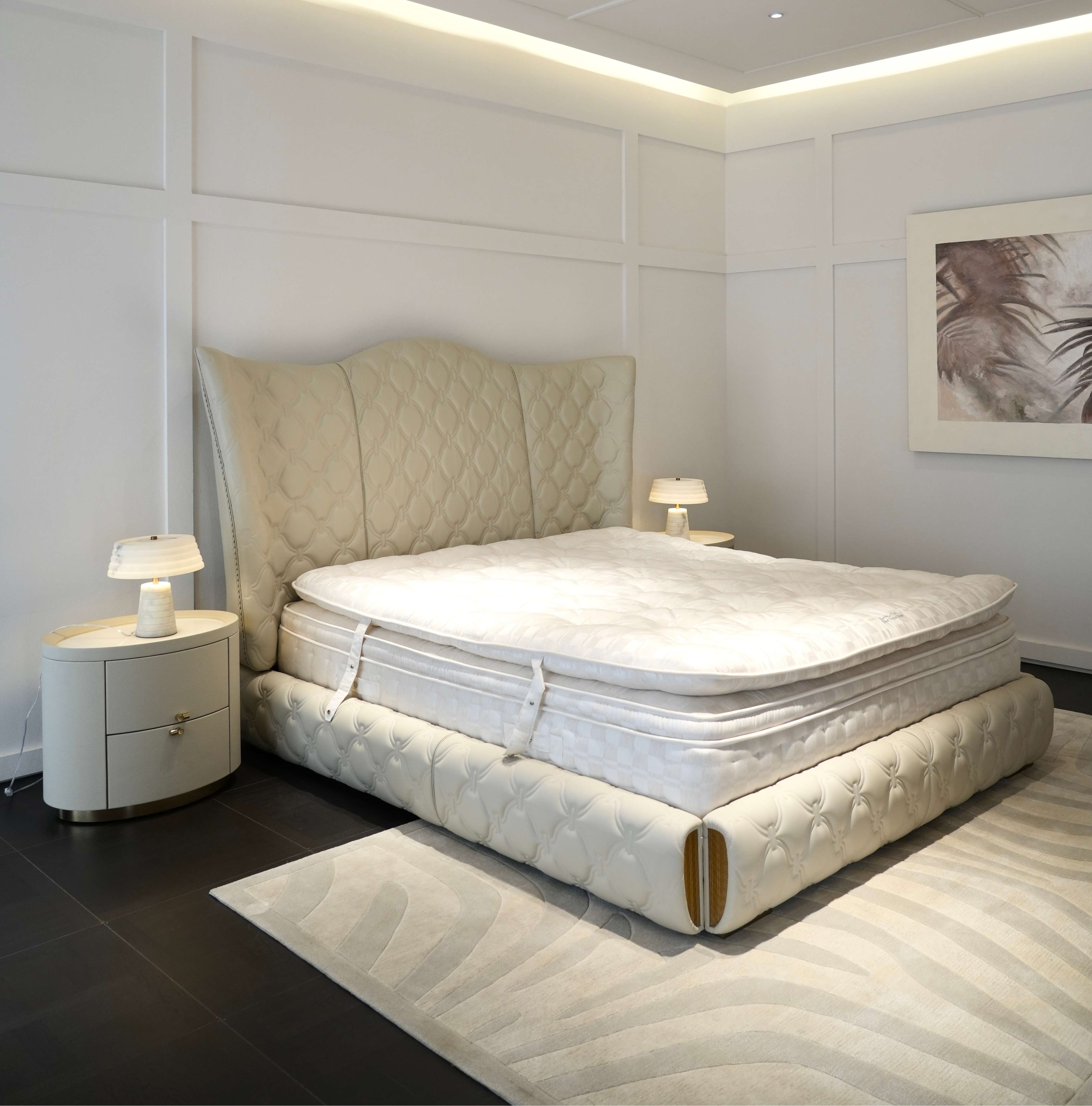 Luxury Master Bedroom Bed | Italian Minimalist Upholstered Double Bed | Branlo Furniture