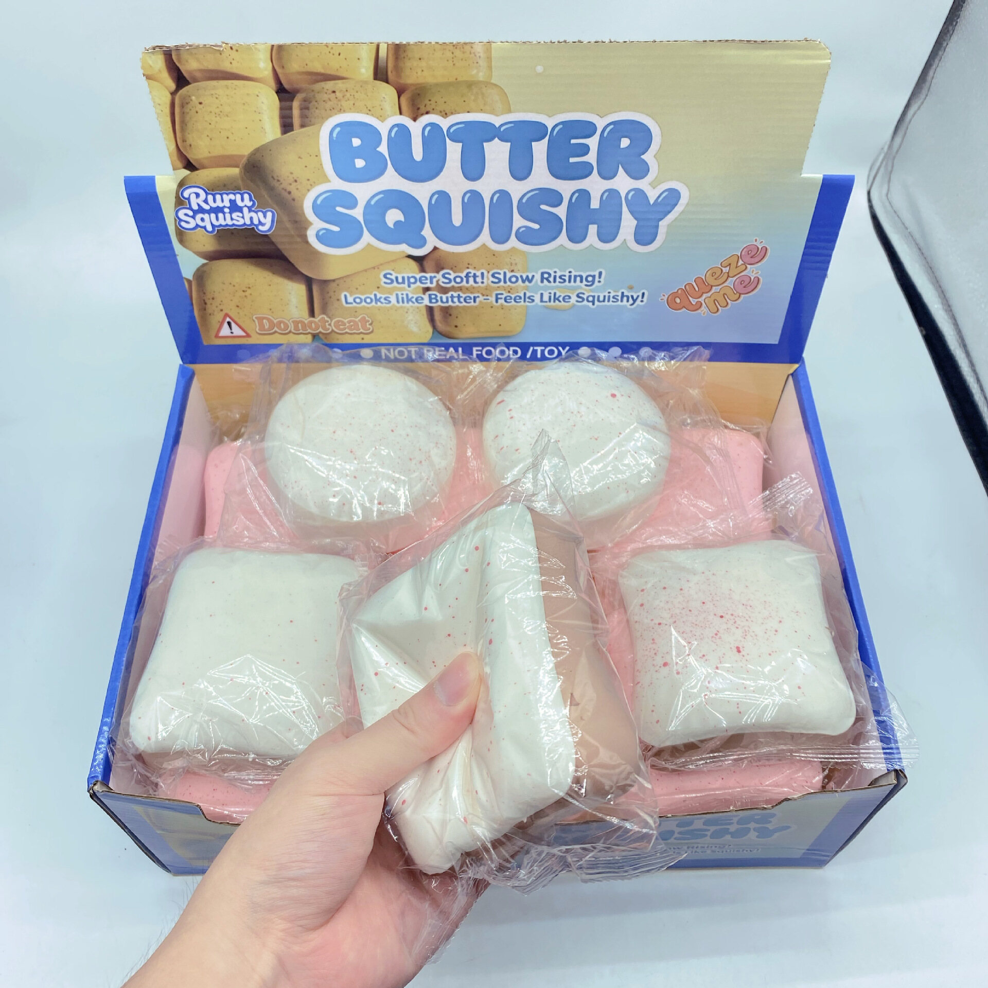 Butter Squishy Ruru White & Pink Set