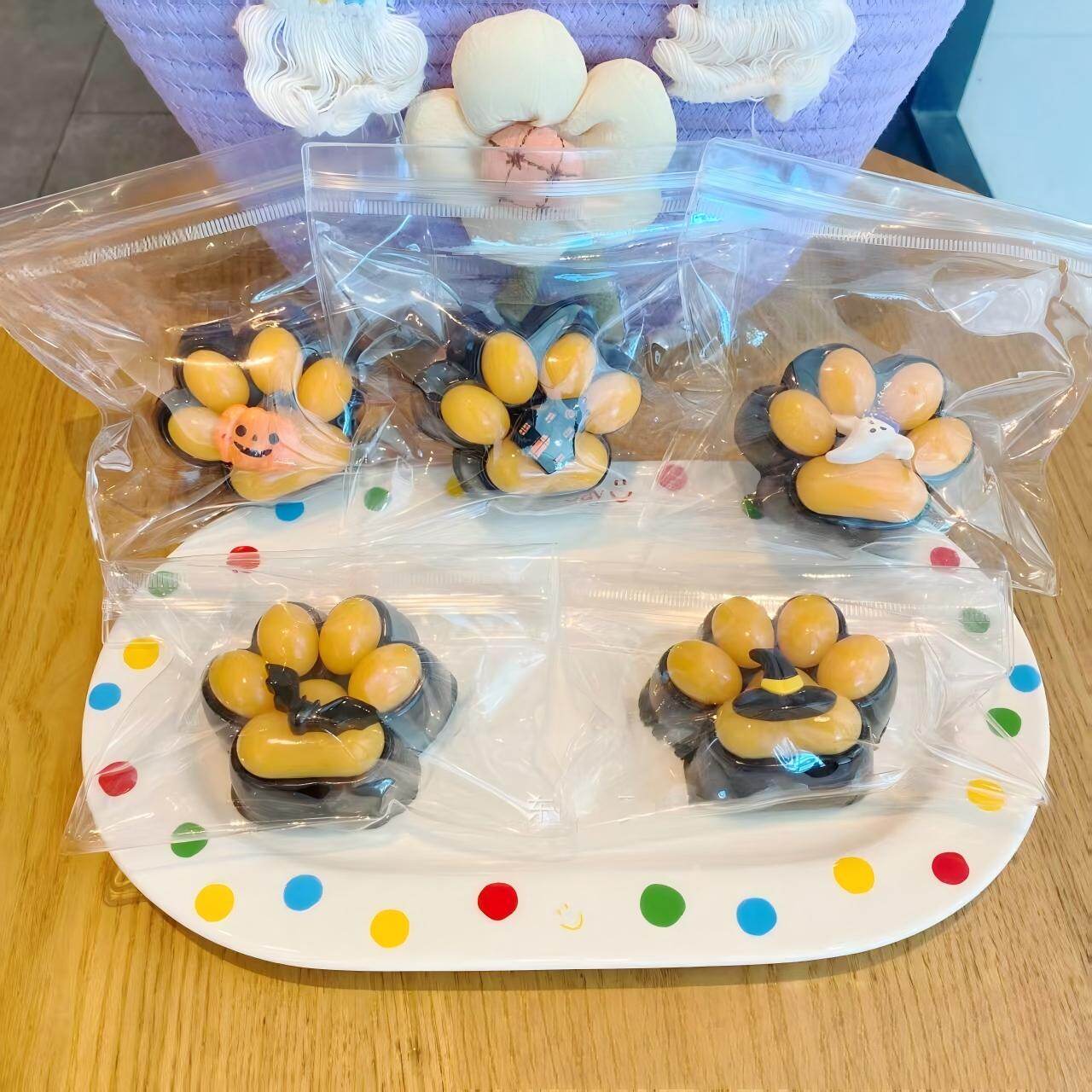 Halloween Cat Paw TPR Squishy 5PCS Set