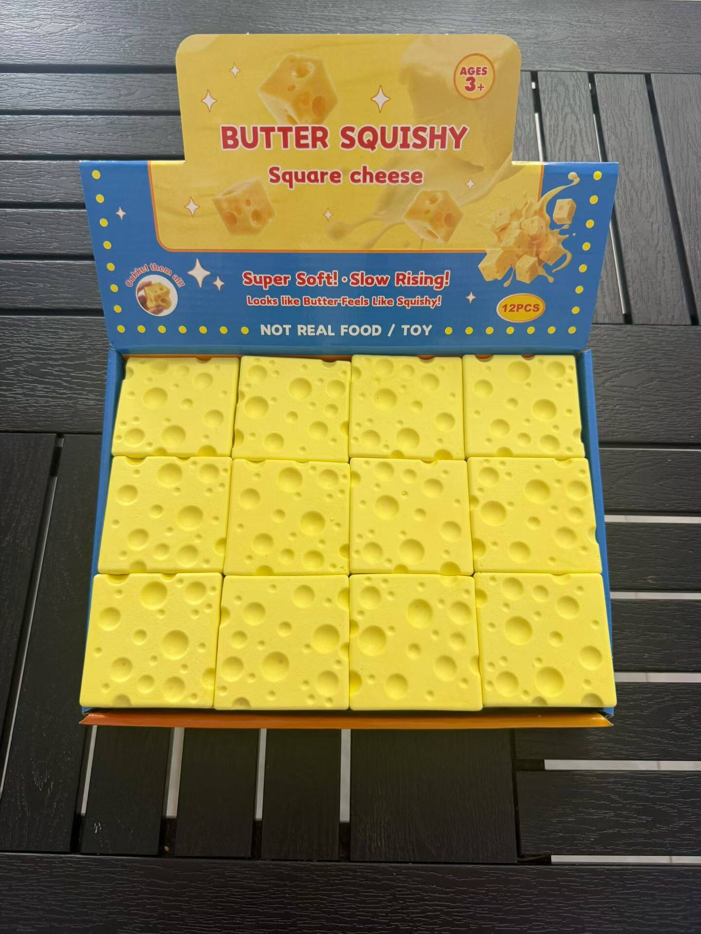 Square Cheese Butter Squishy 12PCS