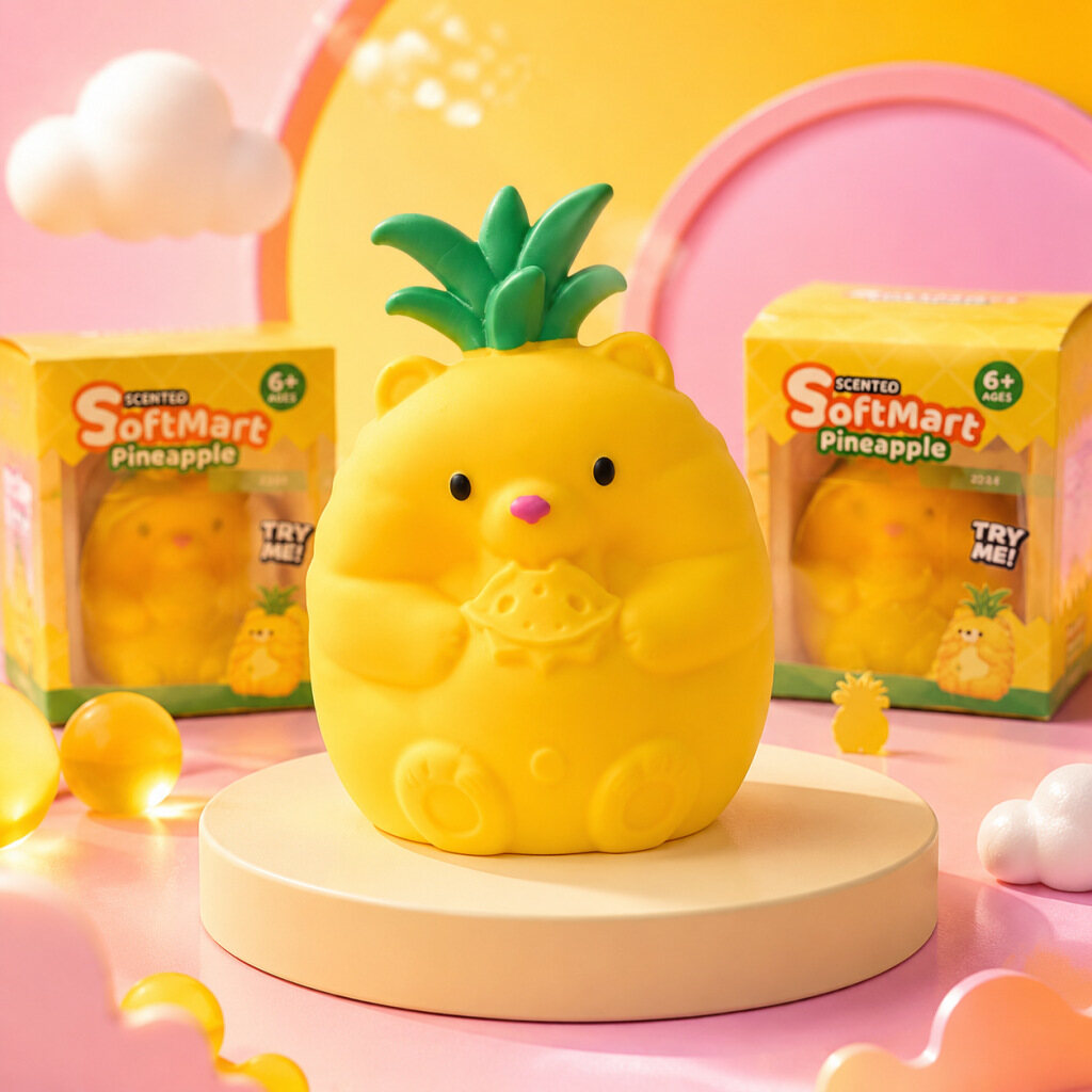 Scented SoftMart Pineapple Bear Squishy