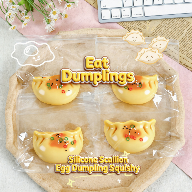 Silicone Scallion Egg Dumpling Squishy