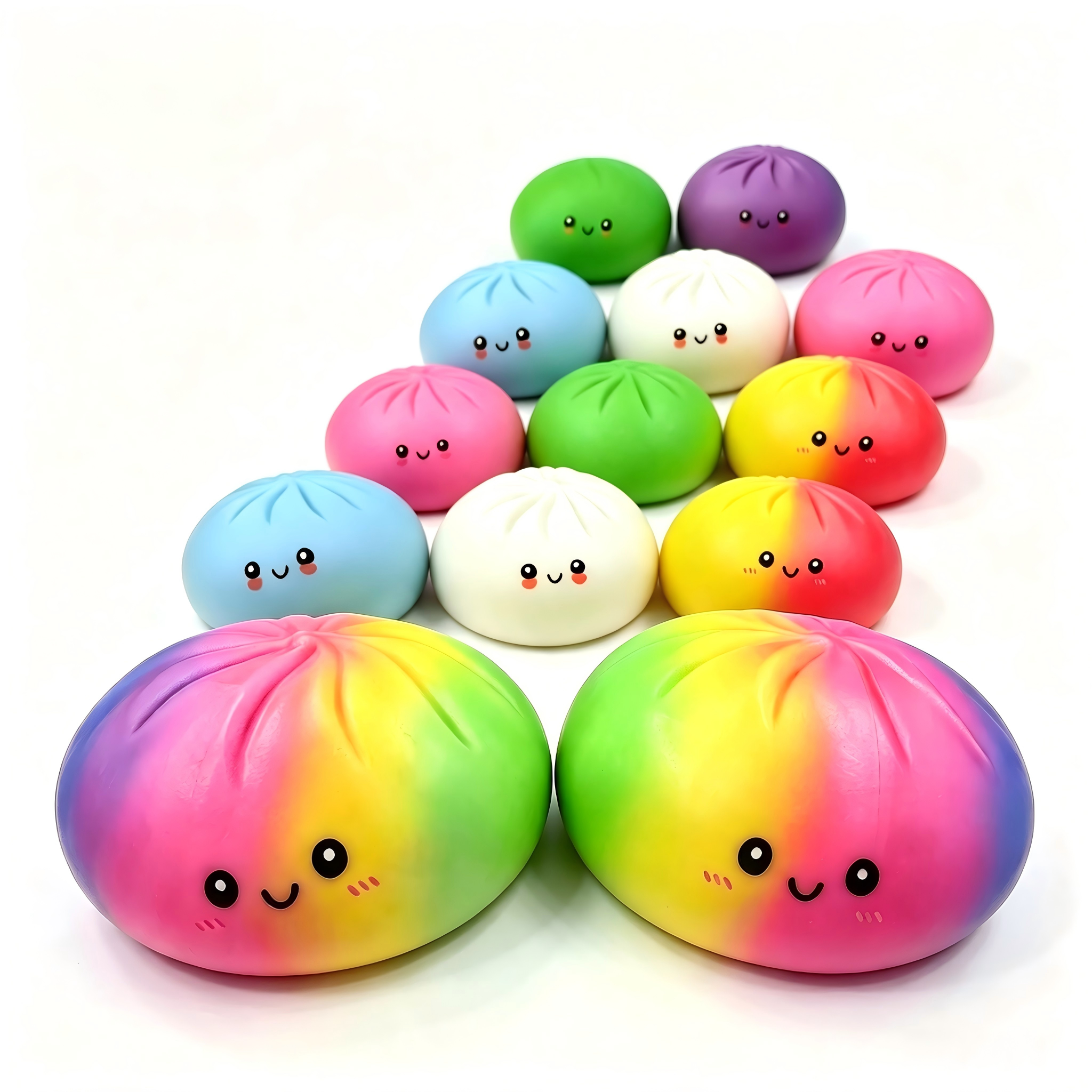 Rainbow Mystery Squishy Dumpling Big Size Colorful