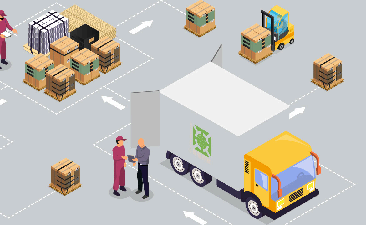 Logistics and Warehousing Illustration