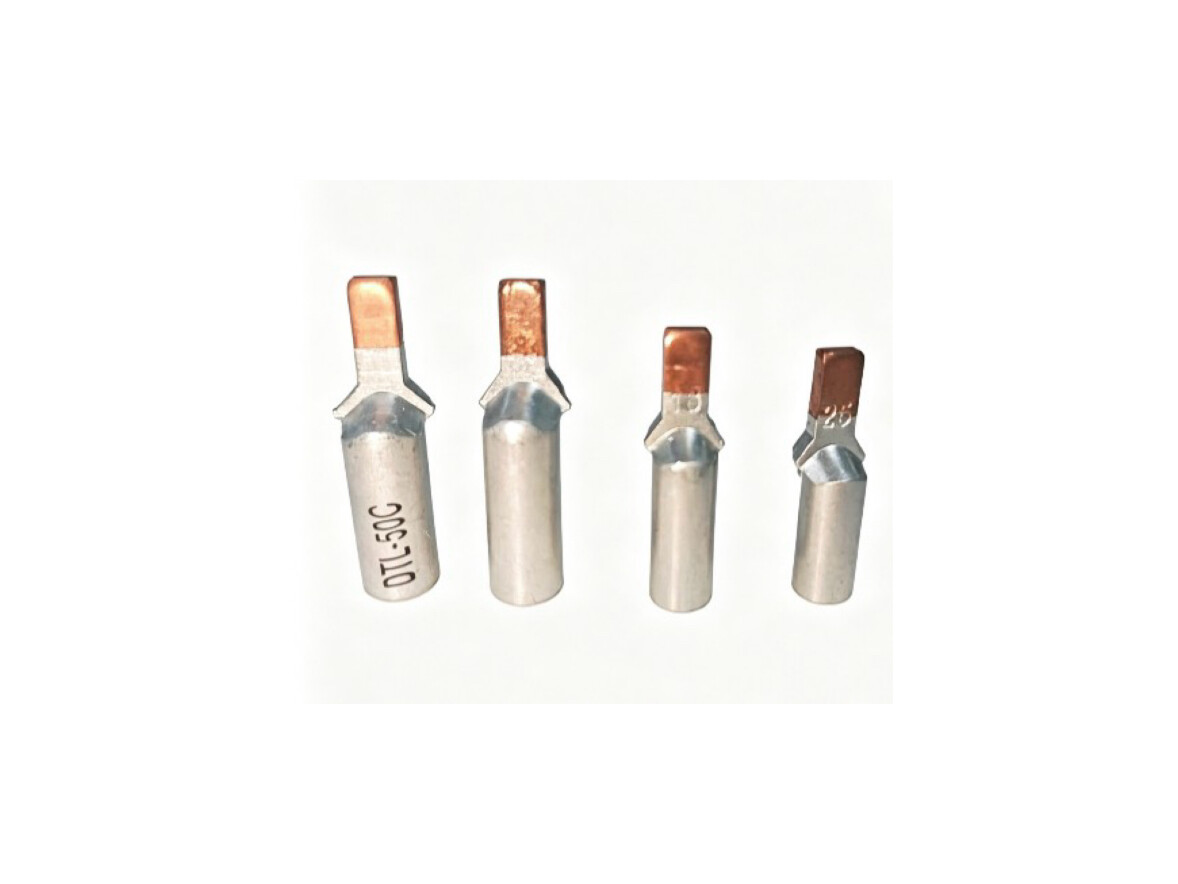 DTLC Series Copper-Aluminum Pin Type Terminal Lugs 10-70mm Bimetallic Crimp Connectors for Circuit Breakers