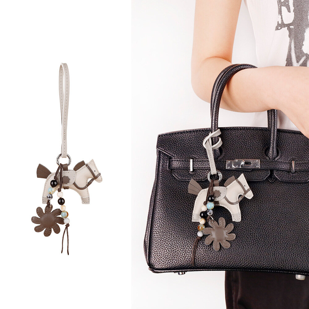Leather Pony Keychain