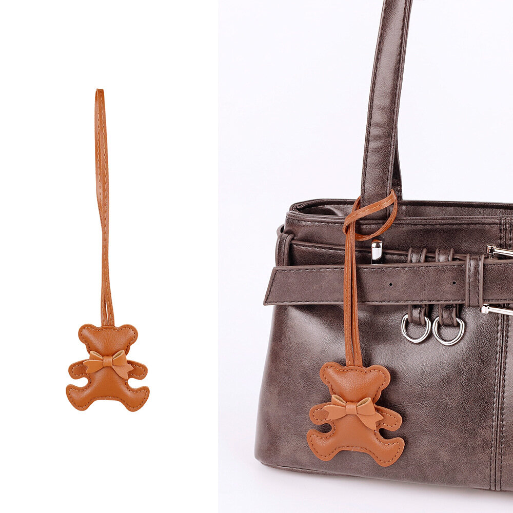 Leather Bear Keychain