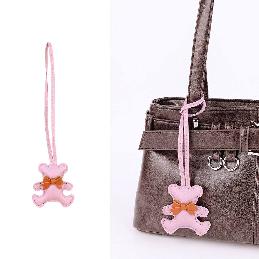 Leather Bear Keychain