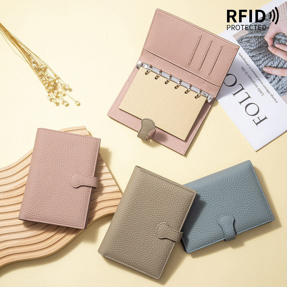 Genuine Leather Multi-Functional Passport Holder & A7 Binder Notebook Cover