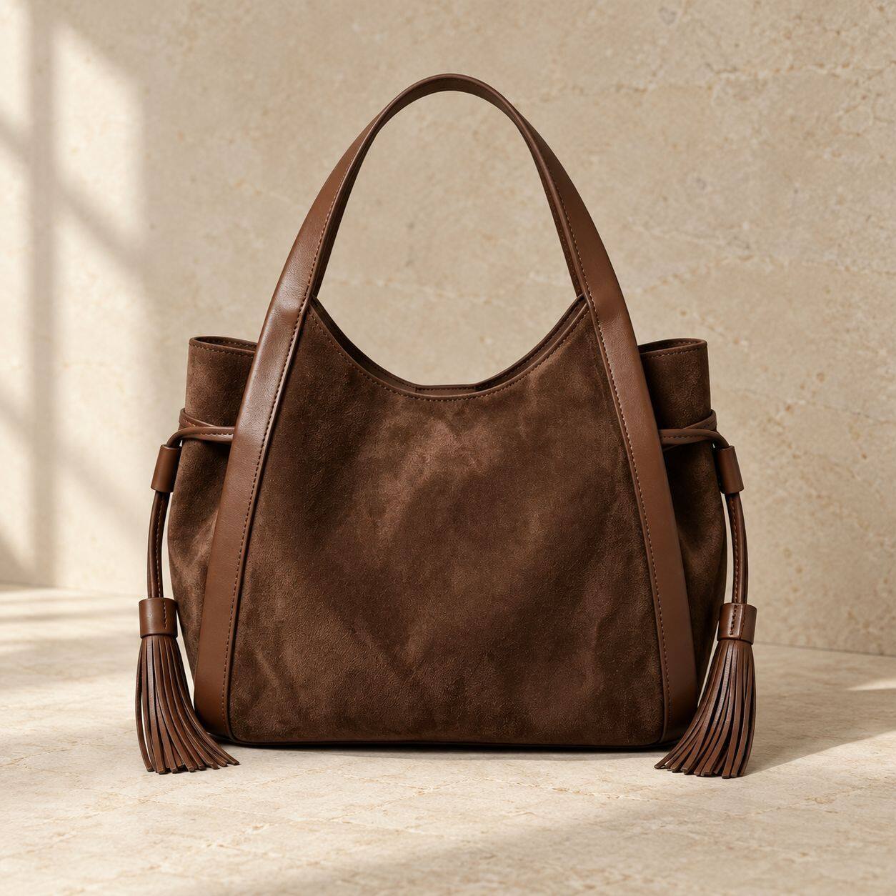 Niche designer bucket bag – vintage matte cowhide, versatile Korean style, practical tote and crossbody