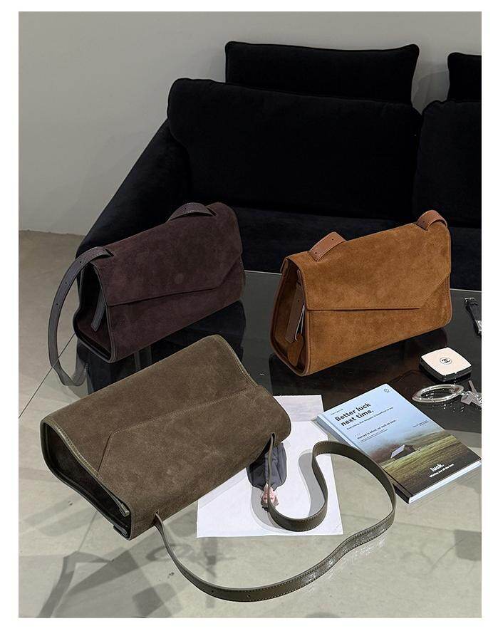 Free shipping suede leather tote