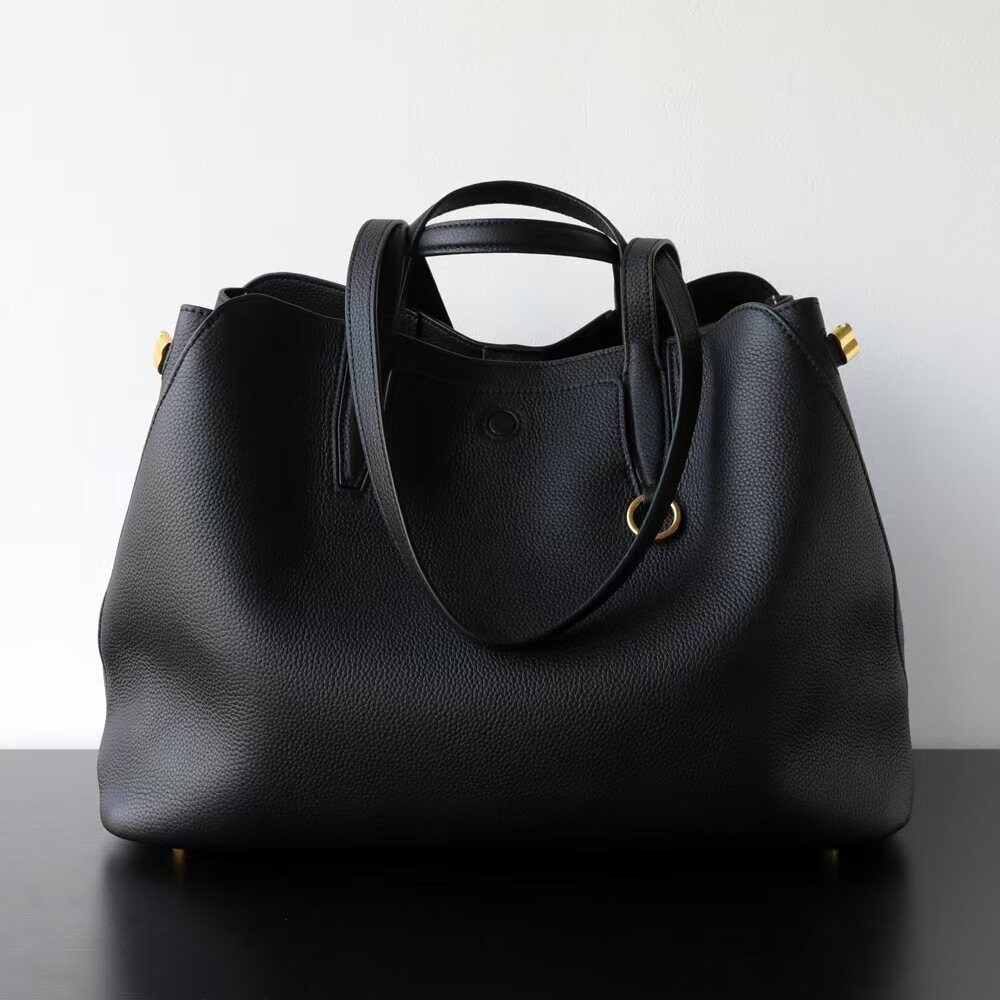 Niche Luxury Versatile Large Tote Bag for Women - Genuine Leather Commute & Casual Shoulder Handbag
