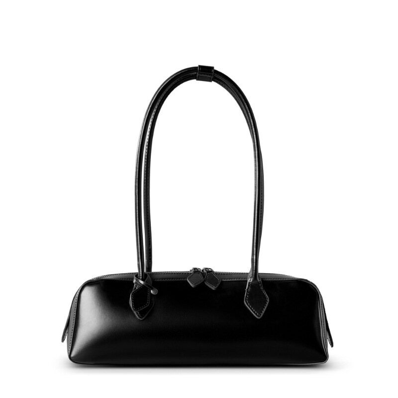 Women's New Korean Niche Design 2026 Shoulder Bag, Large Capacity Cowhide Crossbody Clutch, Long Red Bag