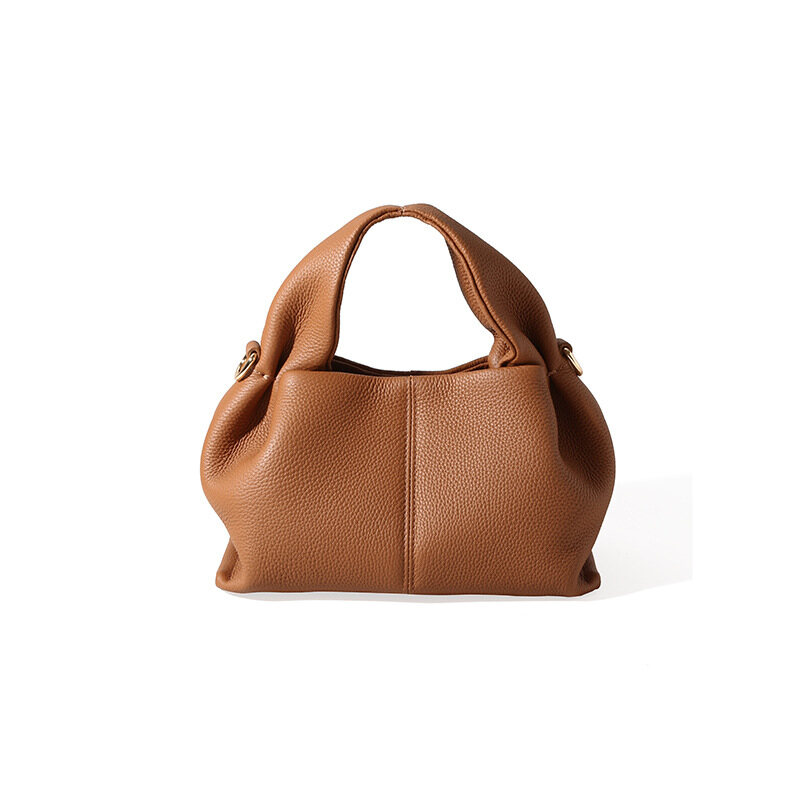 Full-grain leather cloud bag