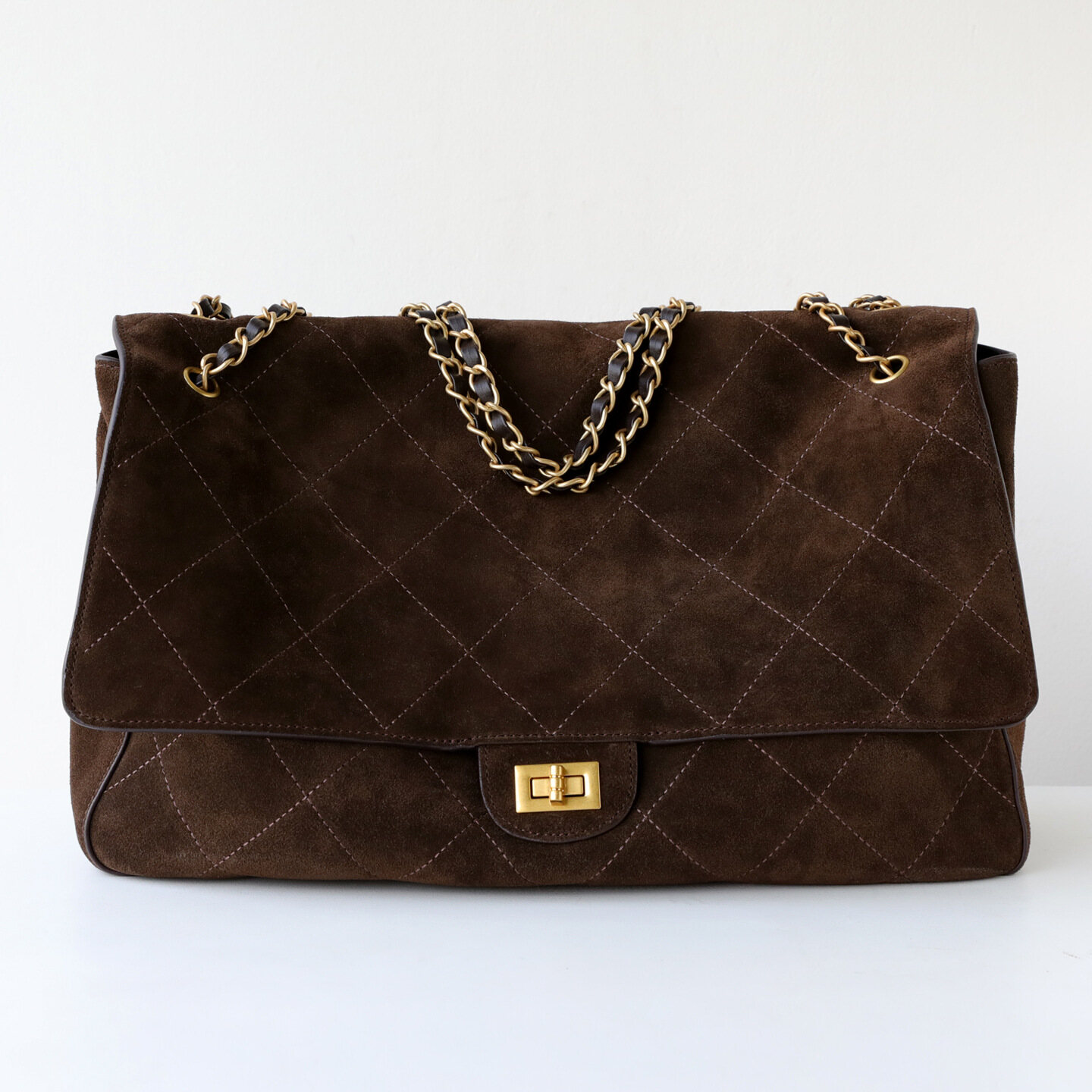 2026 Fall/Winter Matte Leather Messenger Bag - Versatile Large Capacity Quilted Chain Genuine Leather Flap Shoulder Bag