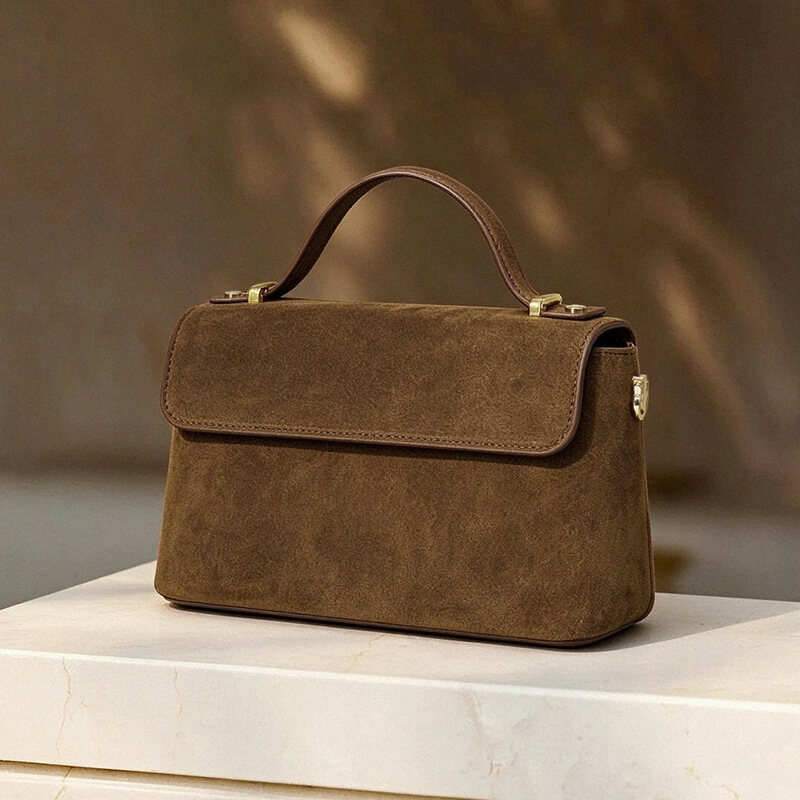 New Matte Mini Square Bag – Minimalist Luxury Messenger & Crossbody Purse, Versatile Solid Color Handbag