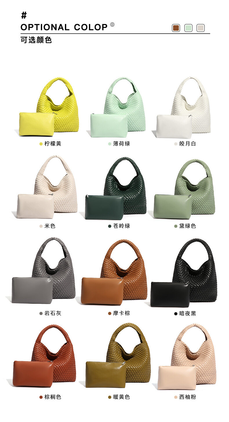 Handwoven Bucket Bag – Premium Parachute-Style Tote with Old Money Aesthetic, Shoulder & Handbag for Women