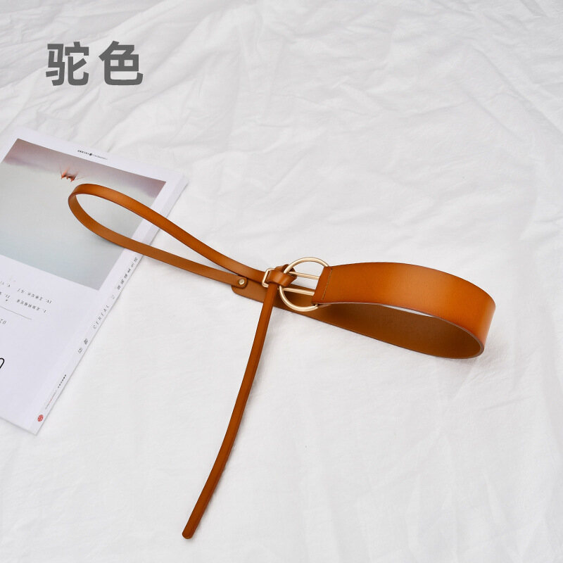 Women's Knot Leather Belt – Fashion Accessory for Dresses & Trench Coats