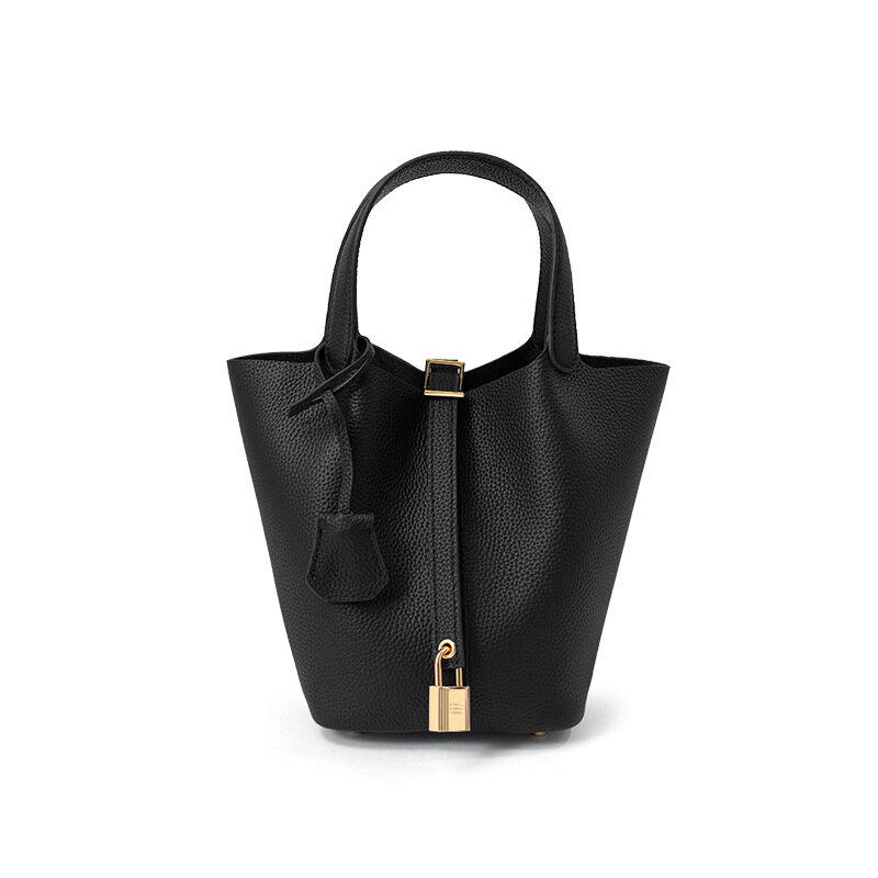 Leather Bucket Bag, Cabbage Basket Bag
