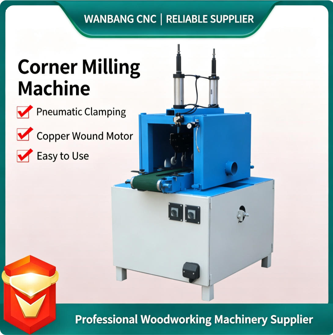 Woodworking fully automatic corner milling machine, solid wood furniture panel round milling machine