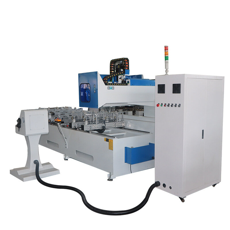 Fully automatic CNC four-sided slotting machine for solid wood furniture, a woodworking machine that