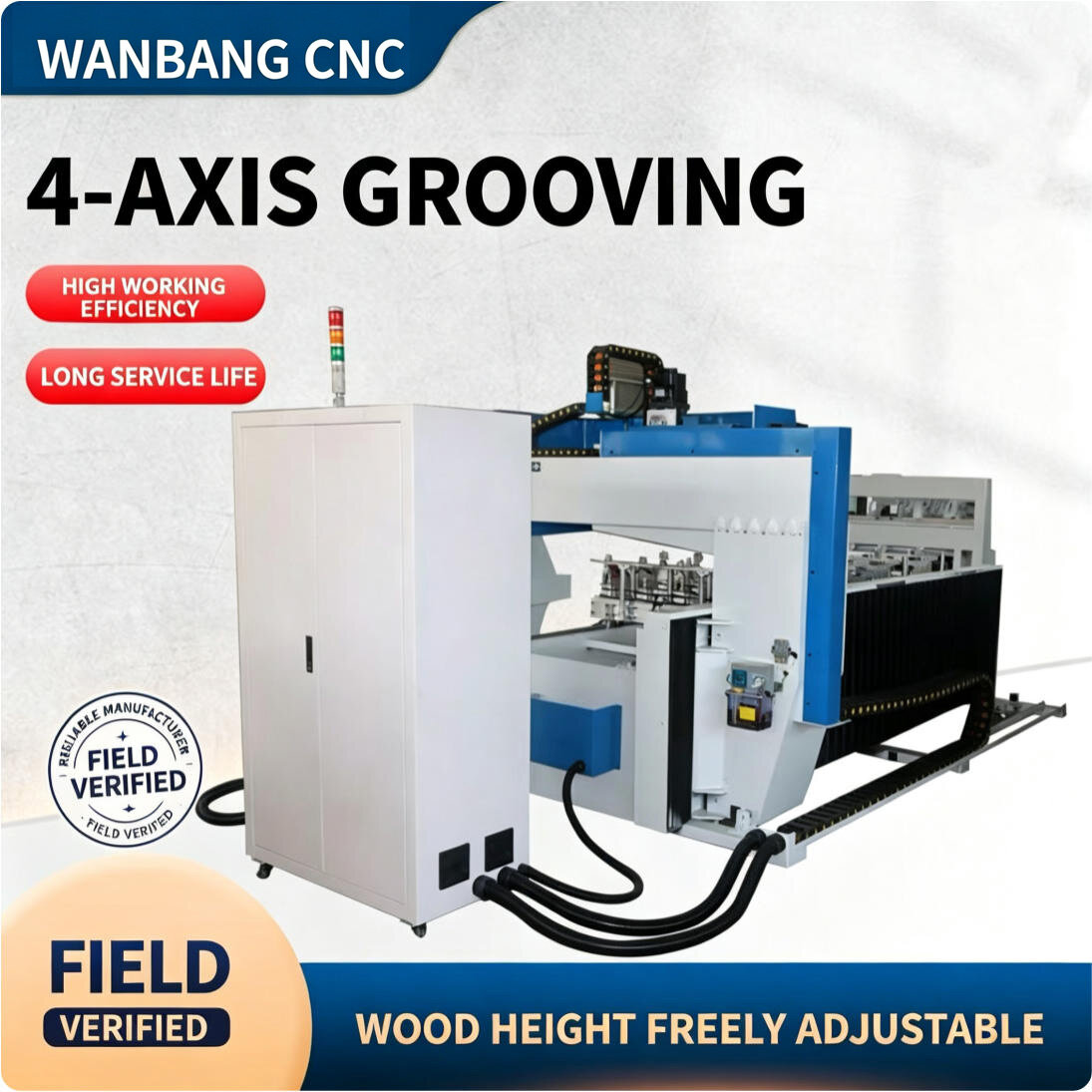 Fully automatic CNC four-sided slotting machine for solid wood furniture, a woodworking machine that view 3