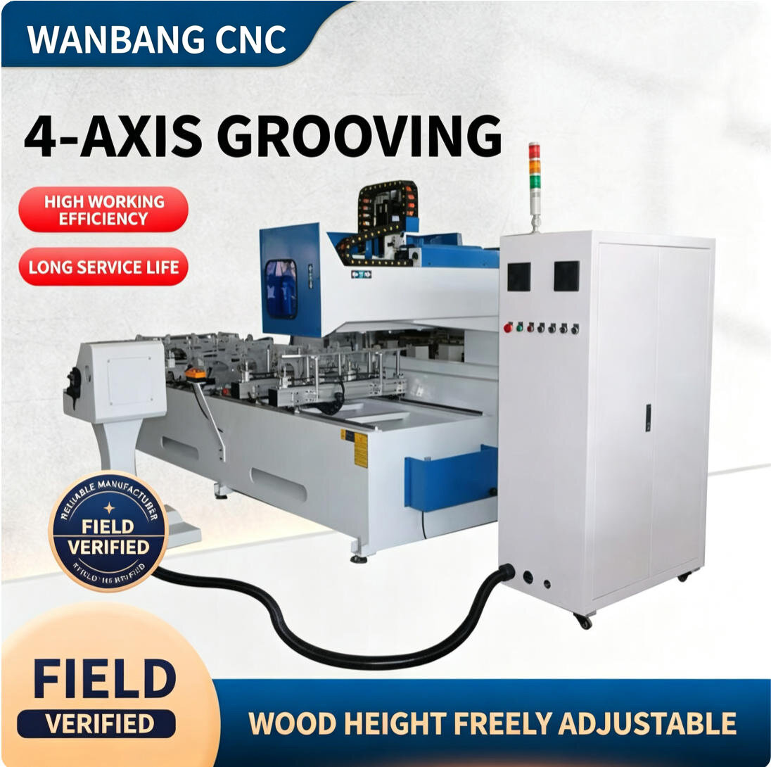 Fully automatic CNC four-sided slotting machine for solid wood furniture, a woodworking machine that view 4