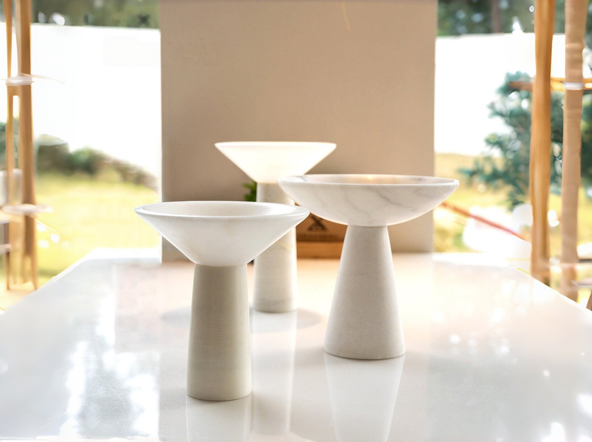 Marble Footed Tray
