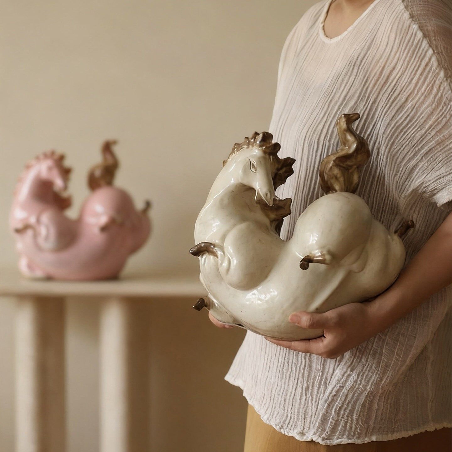 Ceramic Playful Horse Ornament
