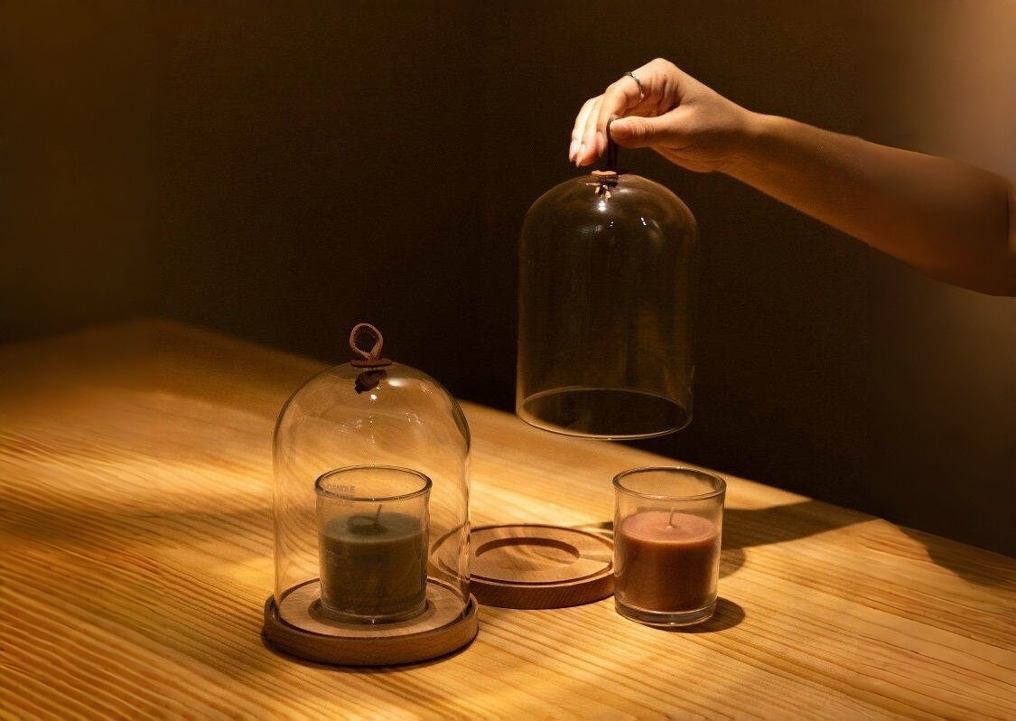Glass Dome Scented Candle