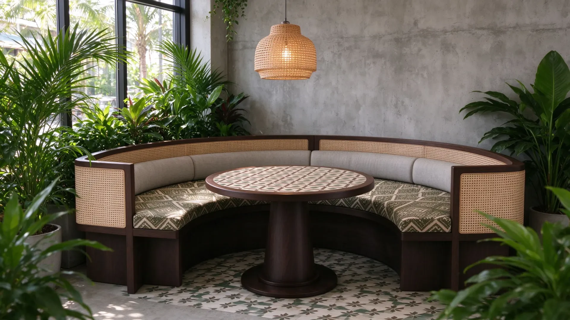Semi-circular Arc Booth