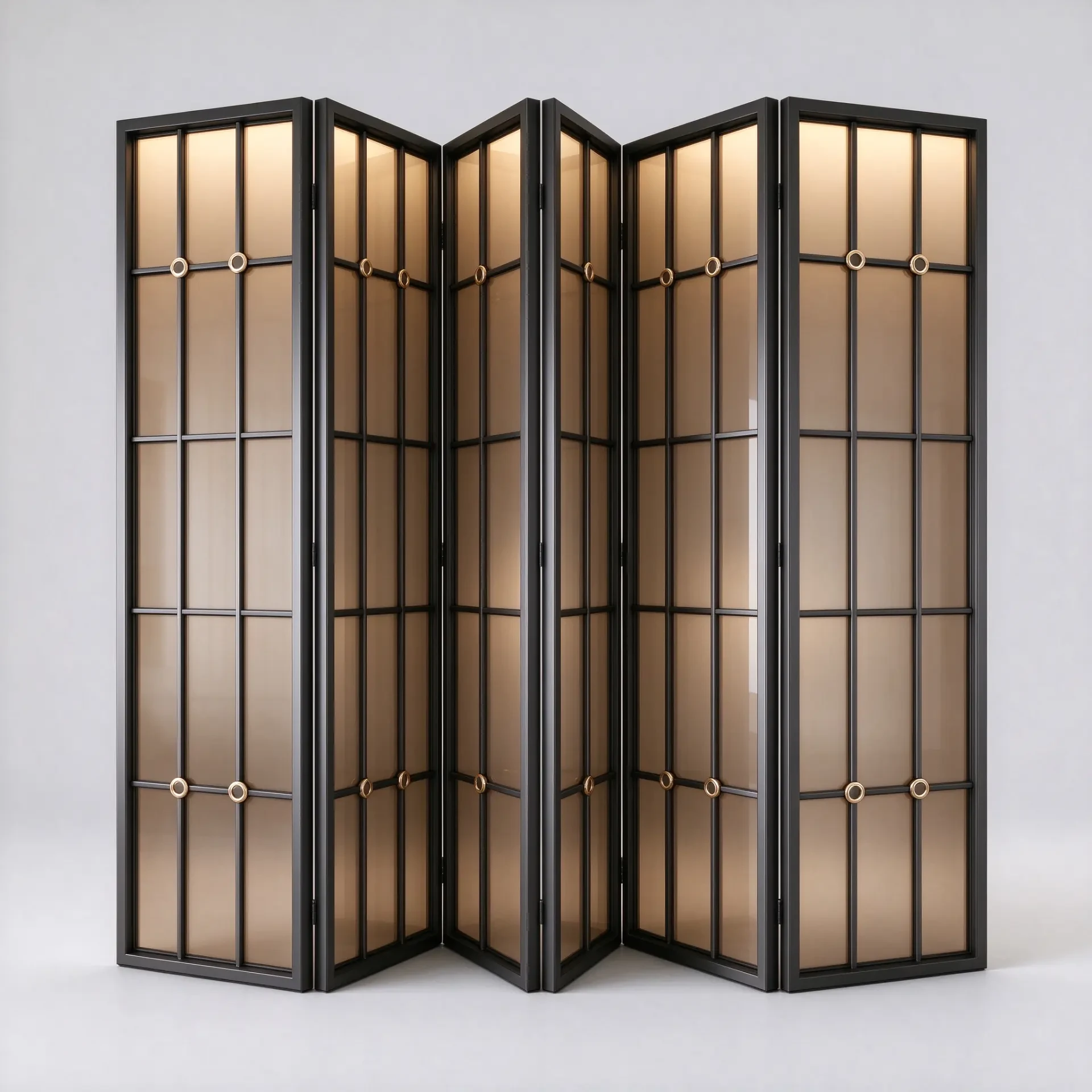 Louvered Folding Glass Partition 4