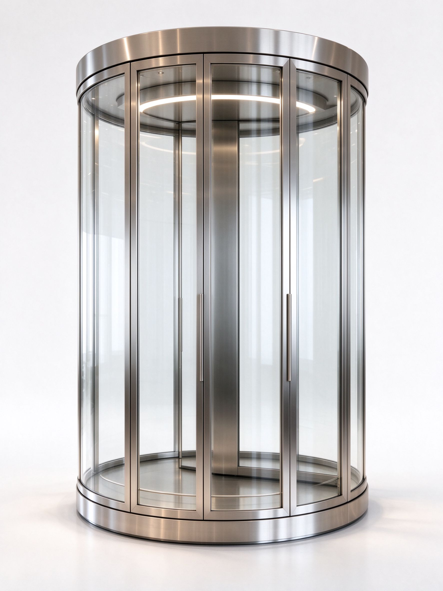 360° Cylindrical Glass Wine Cabinet 2