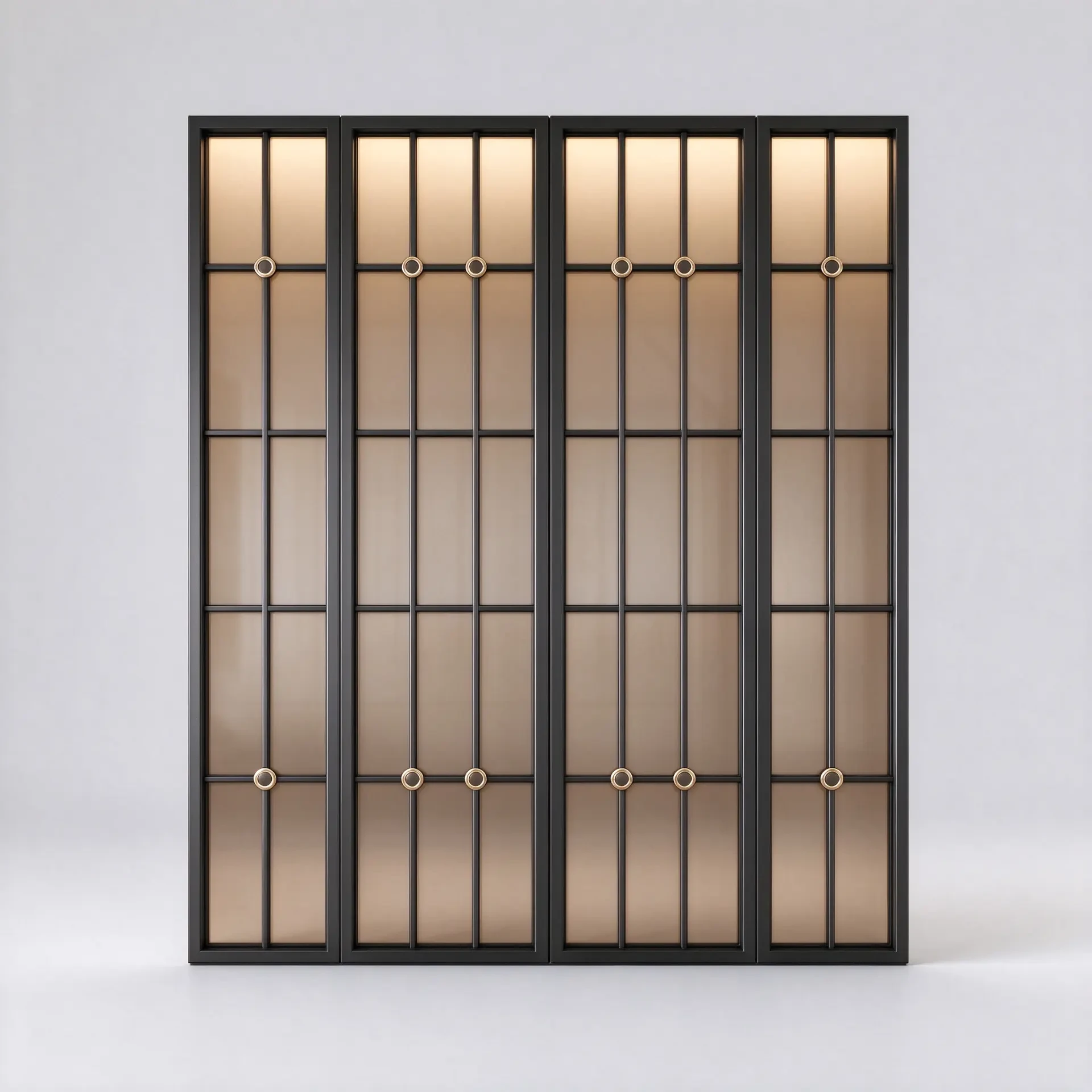 Louvered Folding Glass Partition 3
