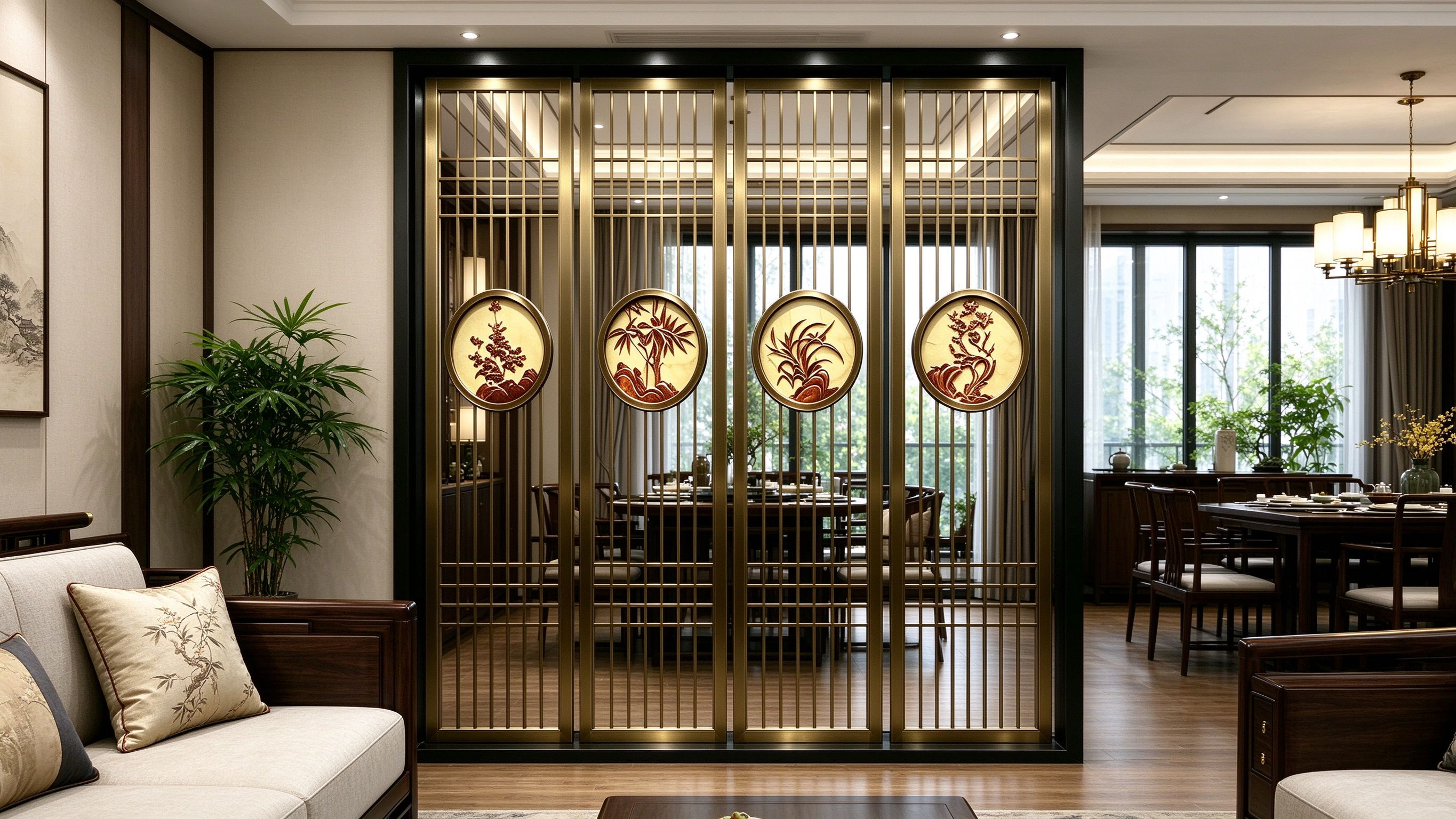 Modern Chinese Entryway Divider