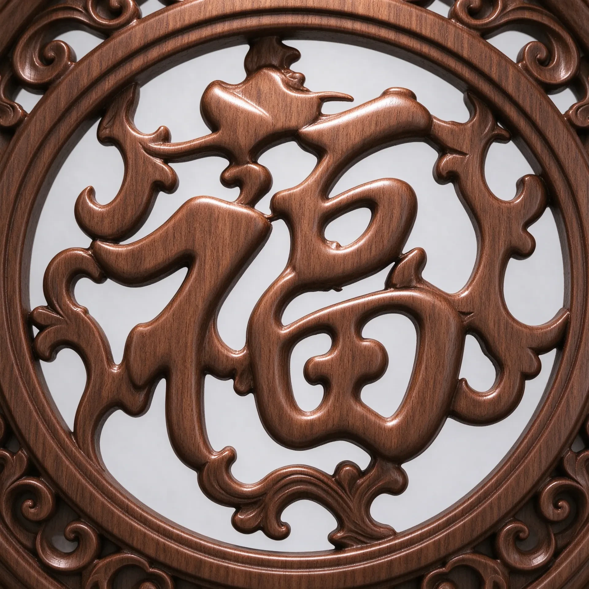 Chinese Solid Wood Lattice Carved Screen 6