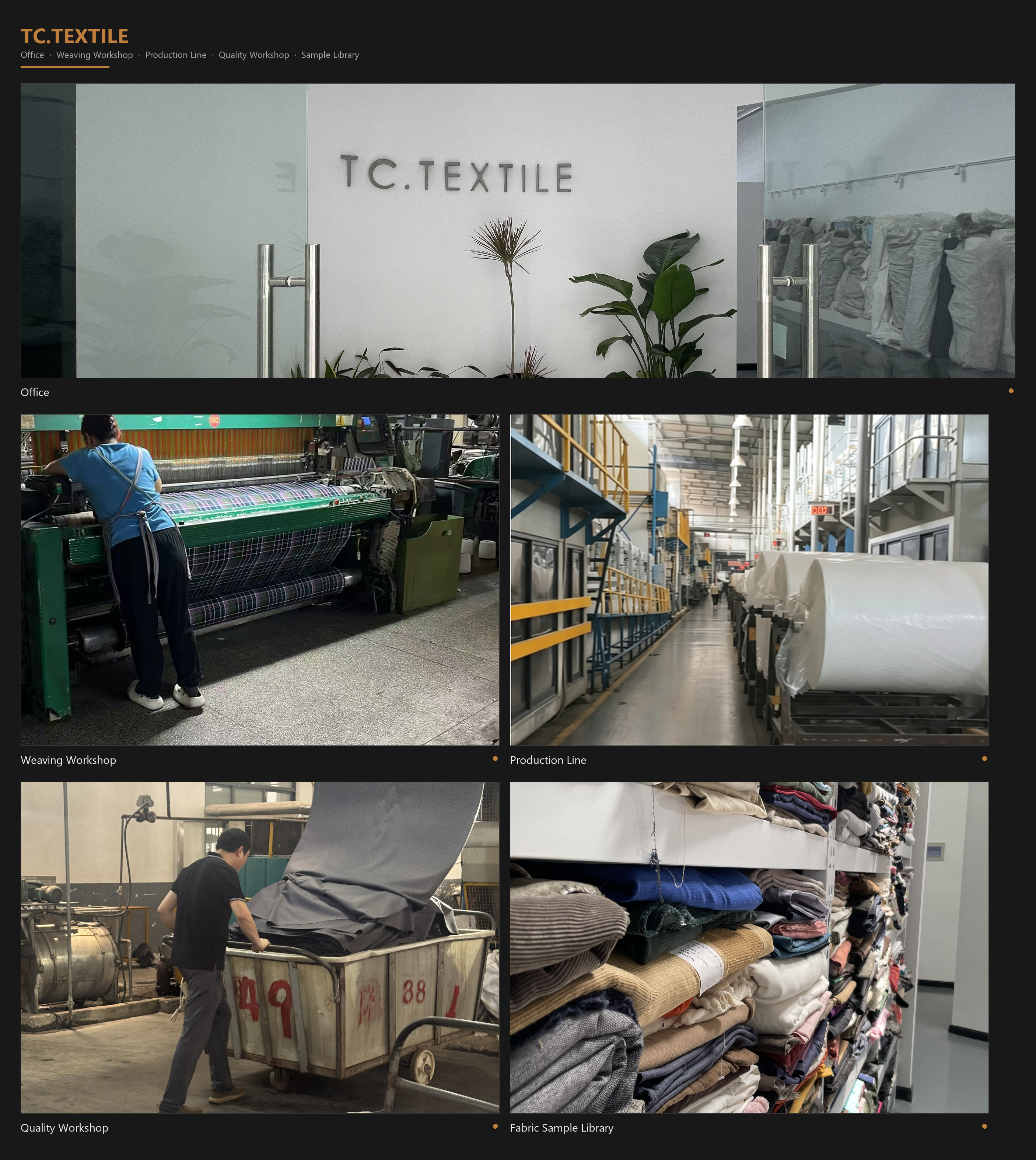 TC Textile - Office, Workshop, Production Line, Quality Workshop, Fabric Sample Library