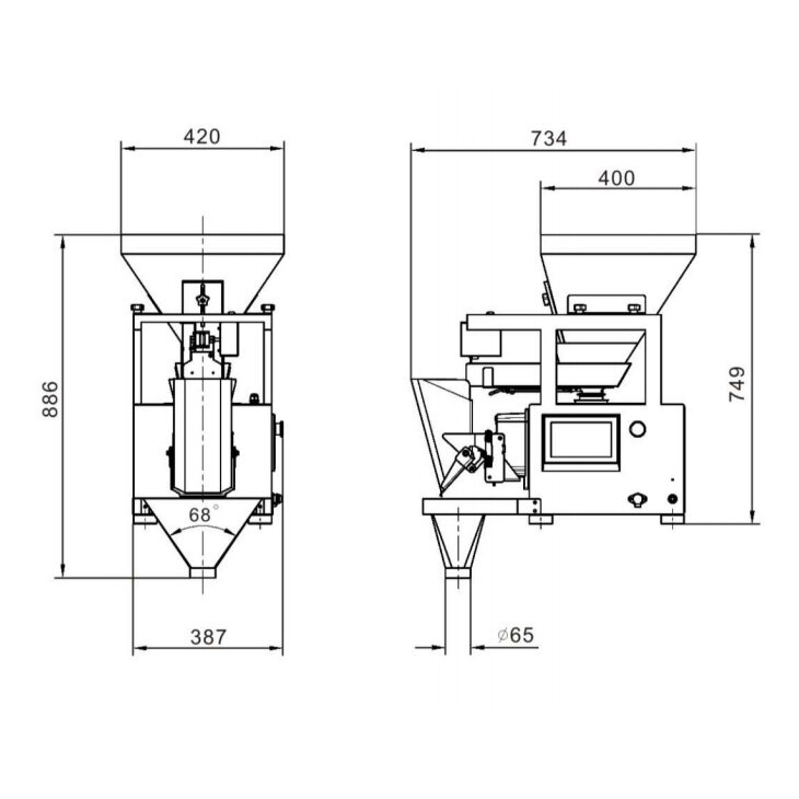 ZHD-X01 Single-Hopper Linear Scale | Automatic Powder & Granule Quantitative Weighing and Filling Machine - Product Detail Image 1